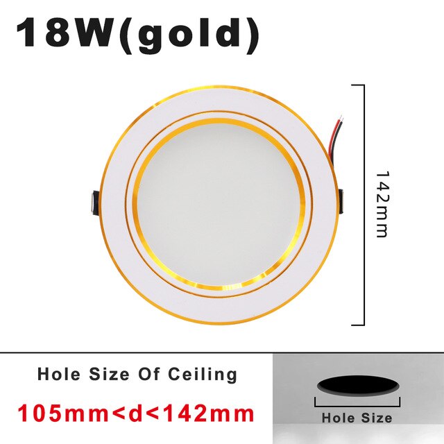 5W 9W 12W 15W 18W White/Warm white LED Spot Lighting Led Bulb For Bedroom Kitchen Diningroom LED Downlight Round Recessed