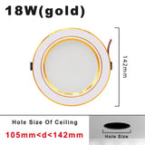 5W 9W 12W 15W 18W White/Warm white LED Spot Lighting Led Bulb For Bedroom Kitchen Diningroom LED Downlight Round Recessed