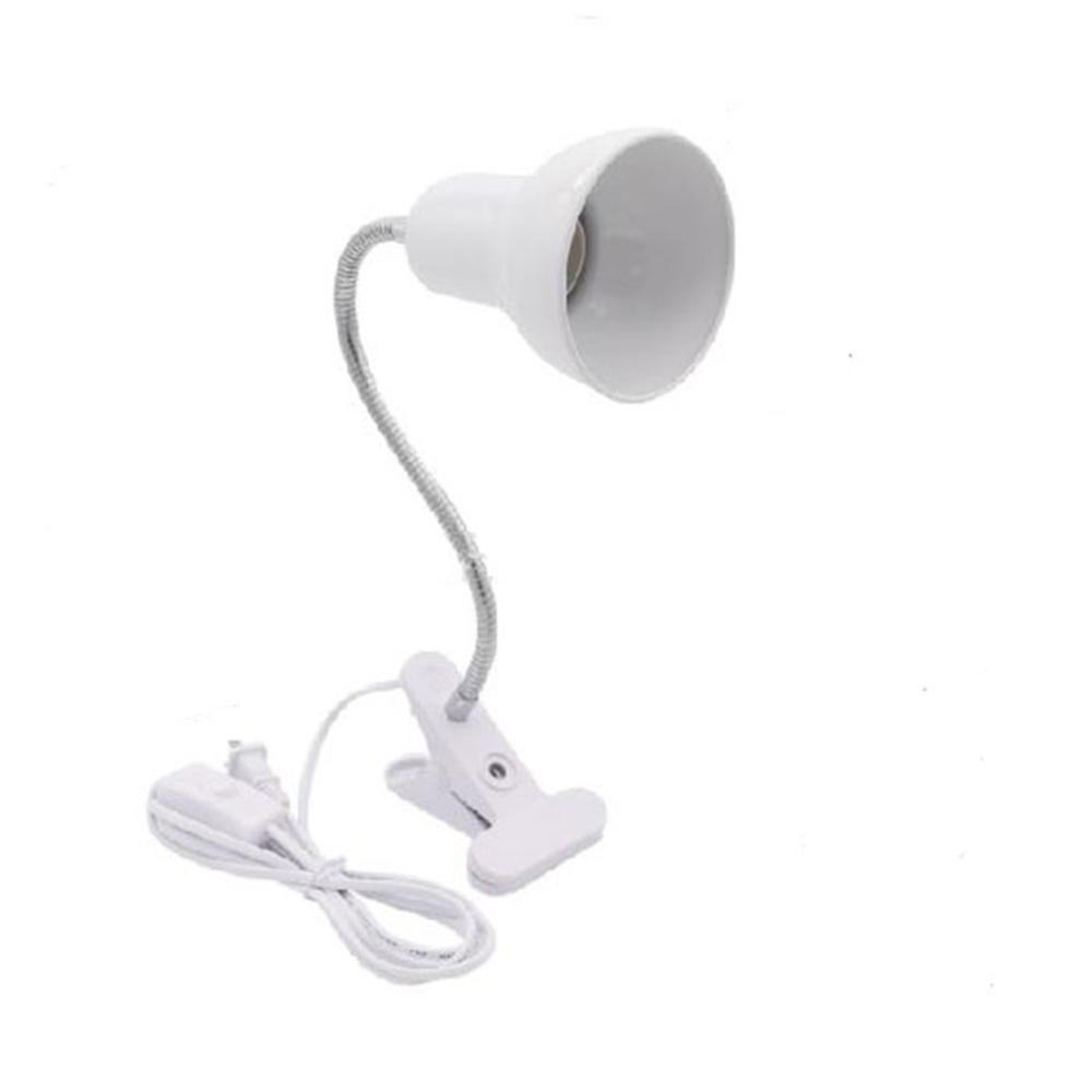 Desk Lamp with Clamp Base and Adjustable Gooseneck, EU US plug in clip lamp for Bed/Cupboard dorm room reading lamp, pink