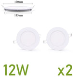 LED panel light Ultra thin Downlight lamp 3W 4W 6W 9W 12W 15W 18W 24W led ceiling recessed grid downlight slim round panel light