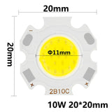 20pcs a Lot High Power LED COB Light Bulb 20mm 3W 5W 7W 10W Use 250mA LED Source Chip Light Lamp Downlight Lamps
