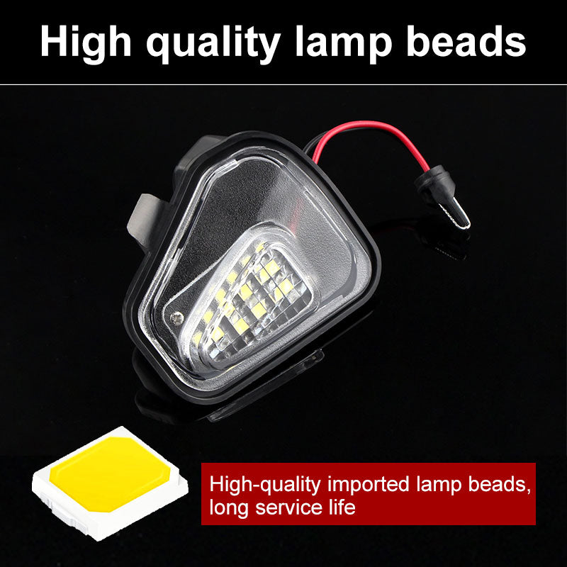 2PCS For VW Passat B7 CC Scirocco Jetta MK6 EOS Beetle R LED Side Rearview Mirror Floor Ground Lamp Puddle Welcome Light