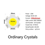 20pcs a Lot High Power LED COB Light Bulb 20mm 3W 5W 7W 10W Use 250mA LED Source Chip Light Lamp Downlight Lamps