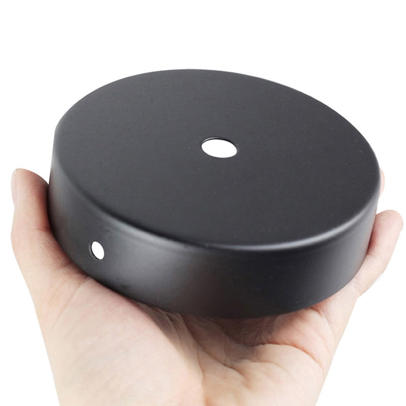 Ceiling Plate Round Black Silver Bronze 8/10/12/15cm Vintage Disc Light Accessories Tray For Pendant Lamp&amp;Wall Light Lamp Base