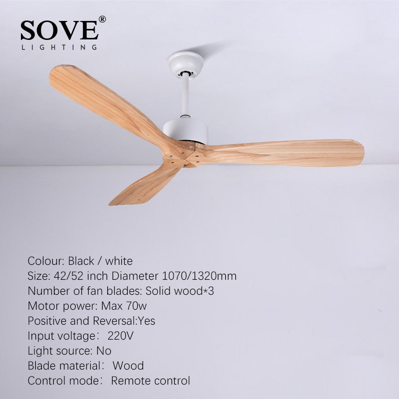 White Wooden Ceiling Fans Without Light Wooden Simple Ceiling Fans Wood Remote Control Room Loft Fan Ventilateur De Plafond