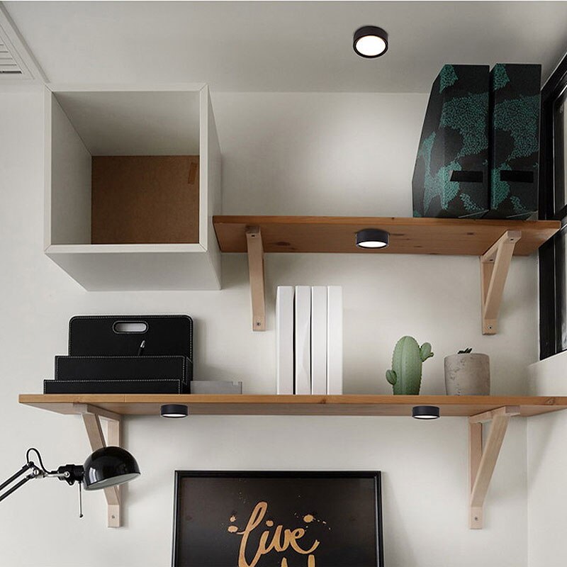 Surface Mounted LED Downlight 5W 7W 9W 12W 15W 18W 220V Ceiling Lamps Ultra Thin Driverless LED Spot Lights Book Rack Lighting