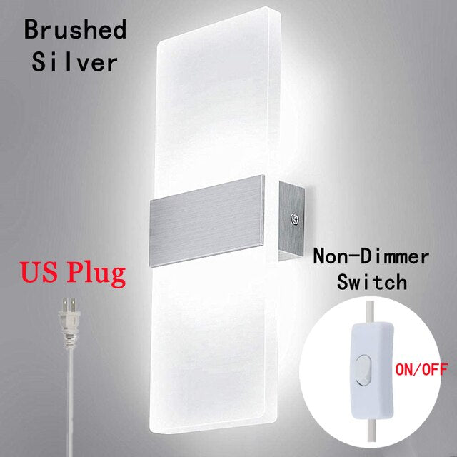 Modern Mini LED Wall Lamp Acrylic 85-265V Simple Bedroom Sconce Living Room Bedside Stair Home Decor Indoor Wall Lights Fixtures