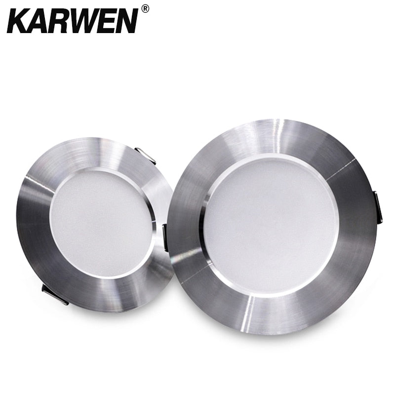 KARWEN LED Downlight 5W 7W 9W 12W 15W silver body Ceiling light Cold Warm white led light AC 220V 230V 240V for Living room