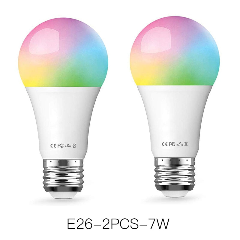 FrankEver A19 Wifi Smart Light Bulbs LED WiFi Dimmable Wireless E26 E27 Lamp Compatible with Alexa Google Home Smart Household