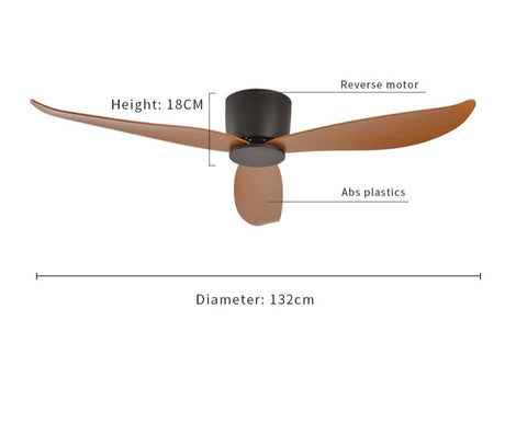 Modern Black White Low Floor DC Motor 30W Ceiling Fans With Remote Control Simple Ceiling Fan Without Light Home Fan 220V