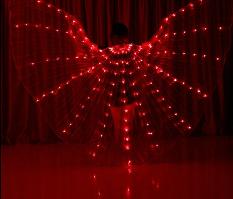  Rainbow Color Alas Angle Led Wings Adult Led Costume Circus Led Light Luminous Costumes Party Show Isis Wings Dancewear