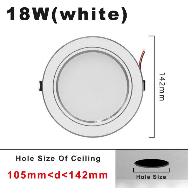 5W 9W 12W 15W 18W White/Warm white LED Spot Lighting Led Bulb For Bedroom Kitchen Diningroom LED Downlight Round Recessed