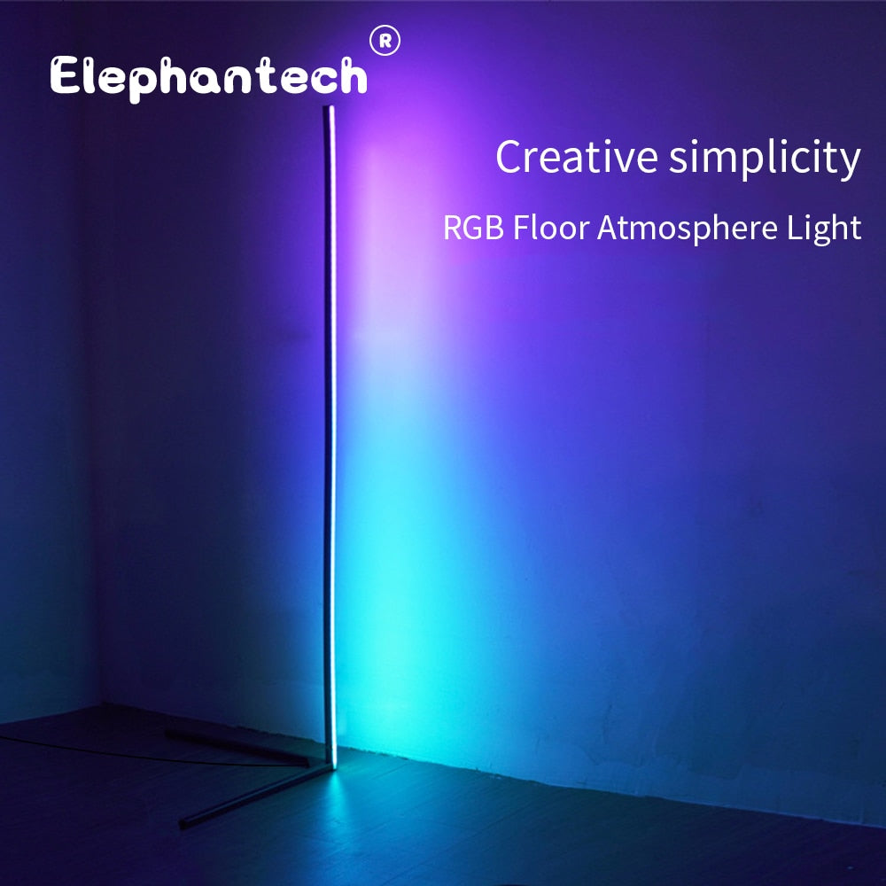 Modern LED Floor Lamp RGBW corner light Colorful Bedroom Dining Room Atmosphere Lighting Club Home Indoor Decor Standing Lamp