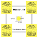 10pcs a lot 3W/5W/7W/10W 6500K/4000K/3000K LED COB Light Beads 1313 LED lamp Bead LED Bulb Chip Spot Light Downlight Diode Lamp