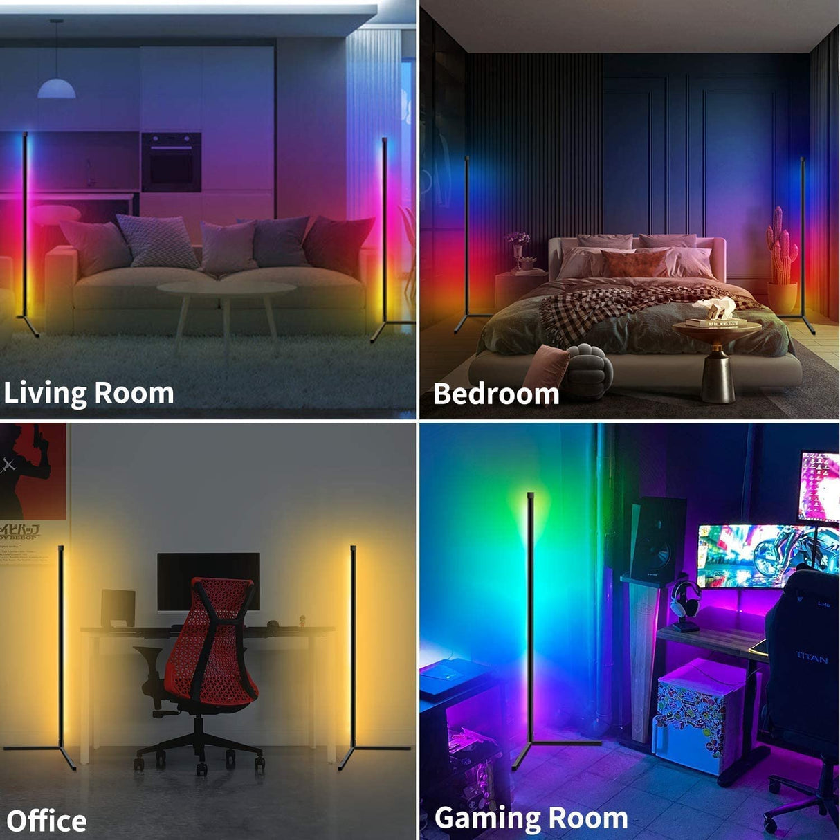 LED Floor Lamp Bedroom Stand Light RGB Floor Lampshade Living Rom Decor Indoor Standing Lamp For Home Decoration