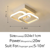 Modern Aisle LED Ceiling Lamp For Corridor stairs Entrance Attic Square indoor Lighting Minimalist Style Lights Kitchen Fixtures