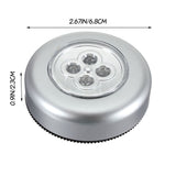 1PC 3/4 LED Wall Light Kitchen Cabinet Closet Lighting Sticker Tap Touch Lamp Lamps Home Decorative Practical Lights Touch Lamps