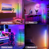 RGB  Floor Lamp Corner Standing Lamps Bedroom LED Bedside Decoration Living Room Art Decor Remote Indoor Party Stand Lighting