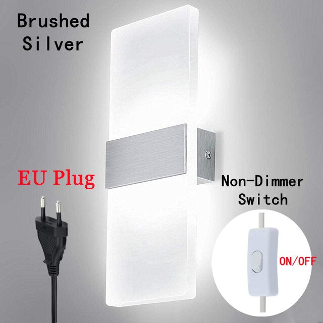 Modern Mini LED Wall Lamp Acrylic 85-265V Simple Bedroom Sconce Living Room Bedside Stair Home Decor Indoor Wall Lights Fixtures