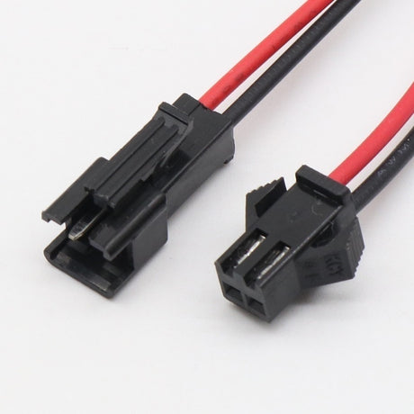20Pairs Long SM Connector terminal wire Plug Male to Female splice Wire Connectors red and black wire LED Downlight Ceiling Lamp