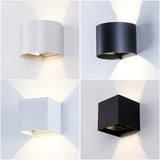 LED Outdoor Wall Lamp Aluminum Balcony Surface Mounted Cube Garden Porch Light Indoor &amp; Exterio IP65 Waterproof Modern Bulbs