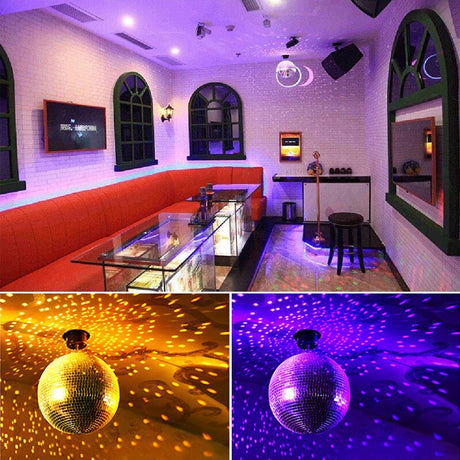 Mirror disco ball stage light rotating glass ball big Party Decorations dj lighting reflection colorful mirror ball