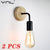2pcs/lot Nordic Wood Wall Lamp Sconce E27 85-265V Retro Vintage Indoor Lighting Bedroom Liveing Room For Home Wall Light Fixture