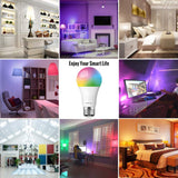 FrankEver A19 Wifi Smart Light Bulbs LED WiFi Dimmable Wireless E26 E27 Lamp Compatible with Alexa Google Home Smart Household