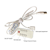 Silent 6 Leaves USB Powered Ceiling Canopy Fan with Remote Control Timing 4 Speed Hanging Fan for Camping Bed Dormitory Tent