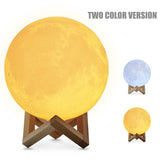 3D Print LED Moon Light Touch Switch LED Bedroom Night Lamp Novelty Light for Baby Kids Children Christmas Home Decoration