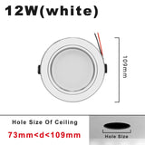 5W 9W 12W 15W 18W White/Warm white LED Spot Lighting Led Bulb For Bedroom Kitchen Diningroom LED Downlight Round Recessed