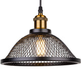 Vintage Retro Black Iron Net-Cage Kitchen Pendant Light E27 LED Hang lamp Fixture For Bedroom Living Room Restaurant