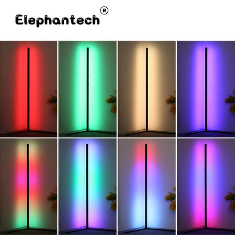 140CM Simple RGB wall corner Led RGB Floor Lamp bedroom app colorful floor lamp docking living room strip led atmosphere lamp