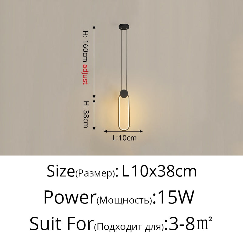 Novelty Nordic Led Pendant Lights For Living Room Bedroom Bedside Bar Wall Decor Lighting Geometry Hanging Lamps Kitchen Fixture