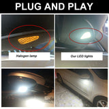2PCS For VW Passat B7 CC Scirocco Jetta MK6 EOS Beetle R LED Side Rearview Mirror Floor Ground Lamp Puddle Welcome Light