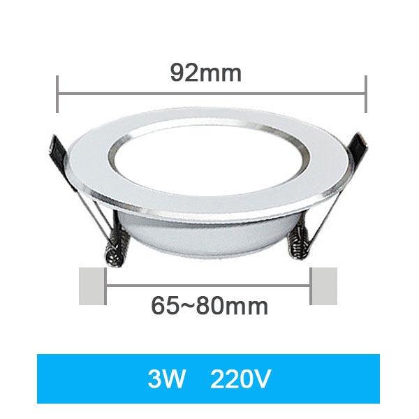 LED Downlight Ceiling 7W 9W 12W 15W 18W 3W 5W Spot Round Recessed Lamp 220V 230V 240V 110V Bulb Bedroom Kitchen Indoor Lighting