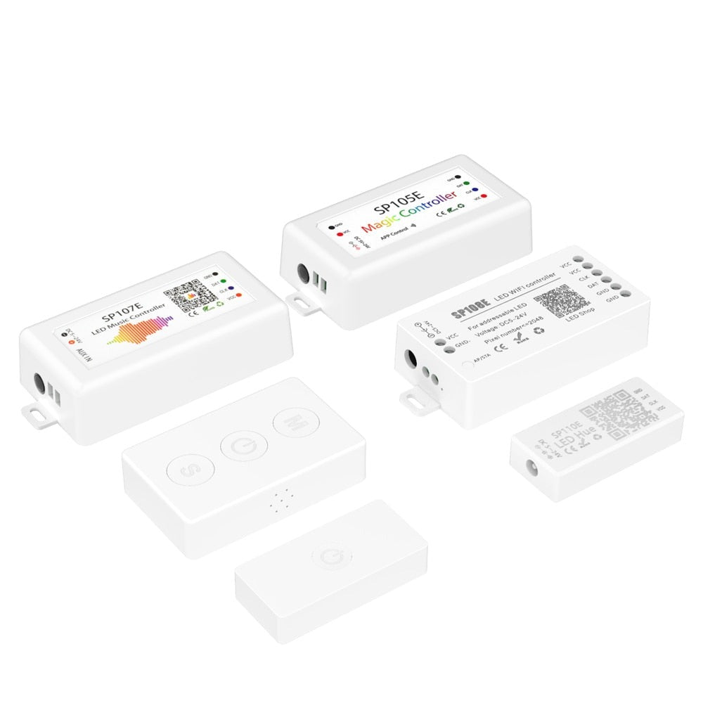 Led Strip Light Controller Blue tooth SP105E SP110E Wi-fi SP108E SP511E WS2812B Music SP107E SP601E WS2811 SK6812 Lights DC5V-24V