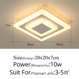 Modern Aisle LED Ceiling Lamp For Corridor stairs Entrance Attic Square indoor Lighting Minimalist Style Lights Kitchen Fixtures