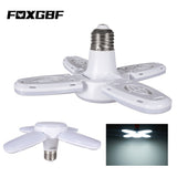LED Bulb Fan Blade AC85-265V 28W Foldable Led Light Bulb Lampada For Home Ceiling Light  Small Garage Light night lamp
