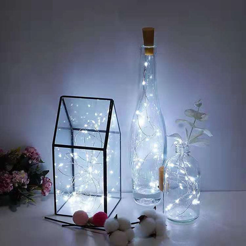 20/10/5/3pcs Wine Bottle Lights With Cork LED String Lights Battery Fairy Lights Garland  For Christmas Party Wedding Decoration