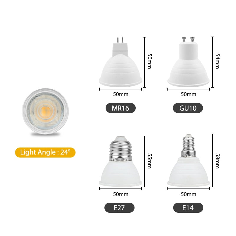KARWEN Bombillas LED Lamp GU10 MR16 220V LED spotlight 3W 6W LED Downlight ceiling light Lampara LED bulb