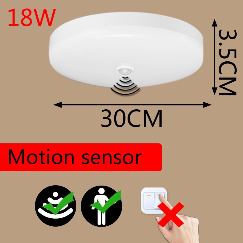 Modern LED Ceiling Lights PIR Motion Sensor Ceiling Lamps 12/18W Night Light Fixtures For Entrance Balcony Corridor Led Lampara