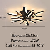 Acrylic New Modern LED Ceiling Lights Living Dining Room Kitchen Bedroom Indoor Lamps Lighting Fixtures With Remote AC 90-260V