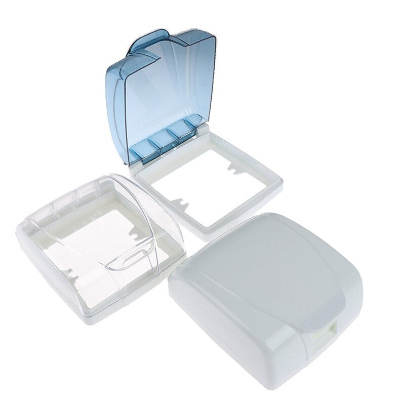 86 Type Light Panel Socket Doorbell Flip Cap Cover Clear Bathroom Kitchen Accessory Plastic Wall Switch Waterproof Cover Box