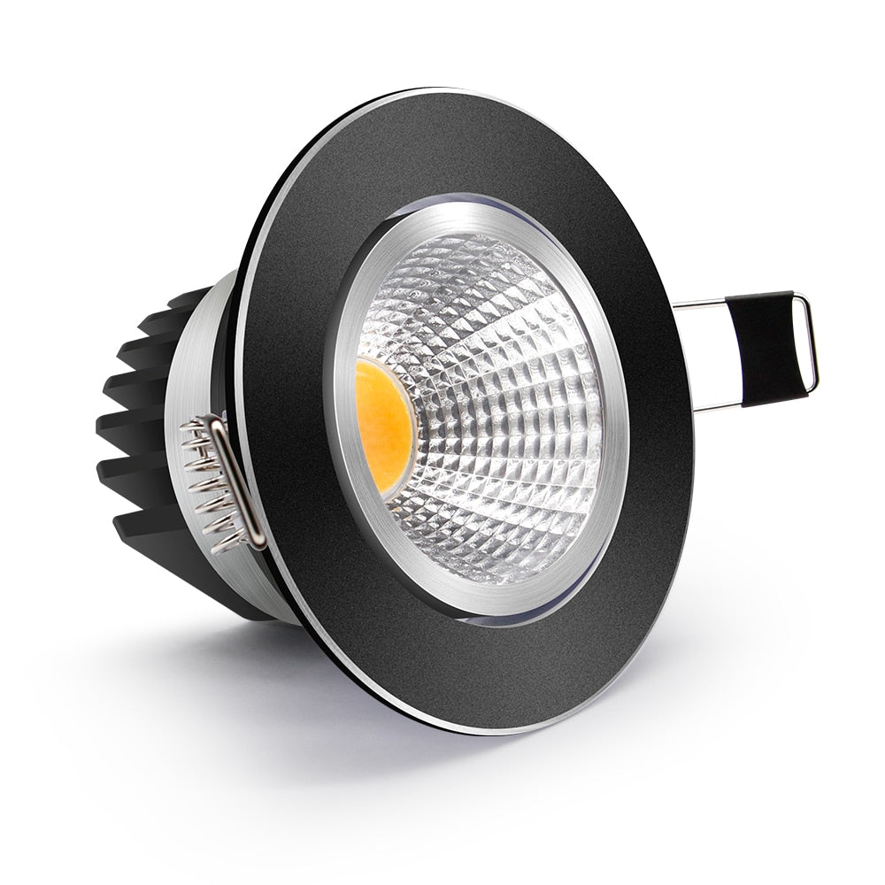 Black/White Body Recessed LED Dimmable Downlight COB 6W 9W 12W 15W LED Spot Light LED Decoration Ceiling Lamp AC 110V/220V