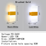 Mini 4/6/12/18W Led Acrylic Wall Lamp AC90-260V Long warm white Bedding Room Living Room Indoor wall lamp Bedroom Modern Simple