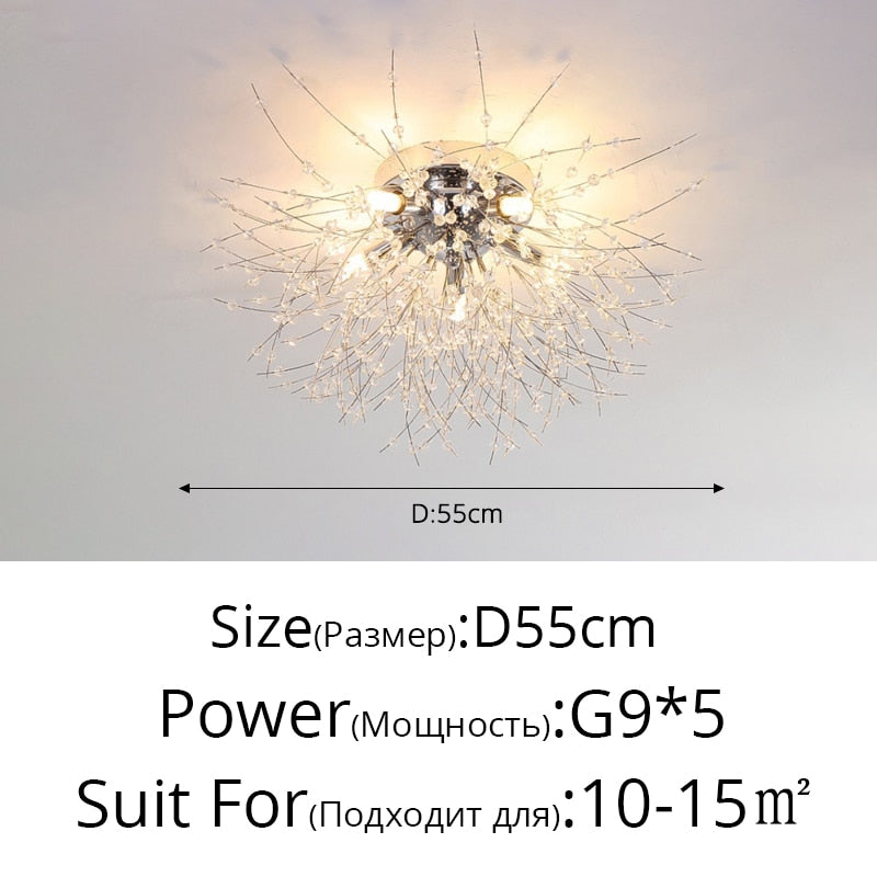 Nordic modern led chandelier Living bedroom dining room firefly chandelier Simple home intdoor lighting decoration ceiling lamps