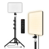 Photo Studio LED 2700k-5700k Video Fill Lamp Light Panel Photography Lighting With Tripod Stand Long Arm EU Plug For Live Stream