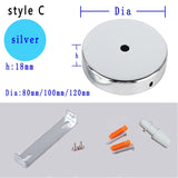 Black White Silver Bronze Ceiling Plate Wall Sconce Mount LED Base Vintage Pendant Lamp Disc Base Ceiling Canopy Free Shipping