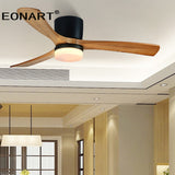 48Inch Low Floor Wooden Led Dc Ceiling Fan With Lamp  Remote Control  Modern Indoor Solid Wood White Ceiling Fans Without lmap